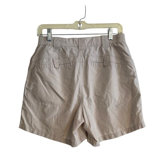 Columbia Off White Ivory Cotton Nylon Camping Utility Cargo Shorts Size 8 - Picture 2 of 15